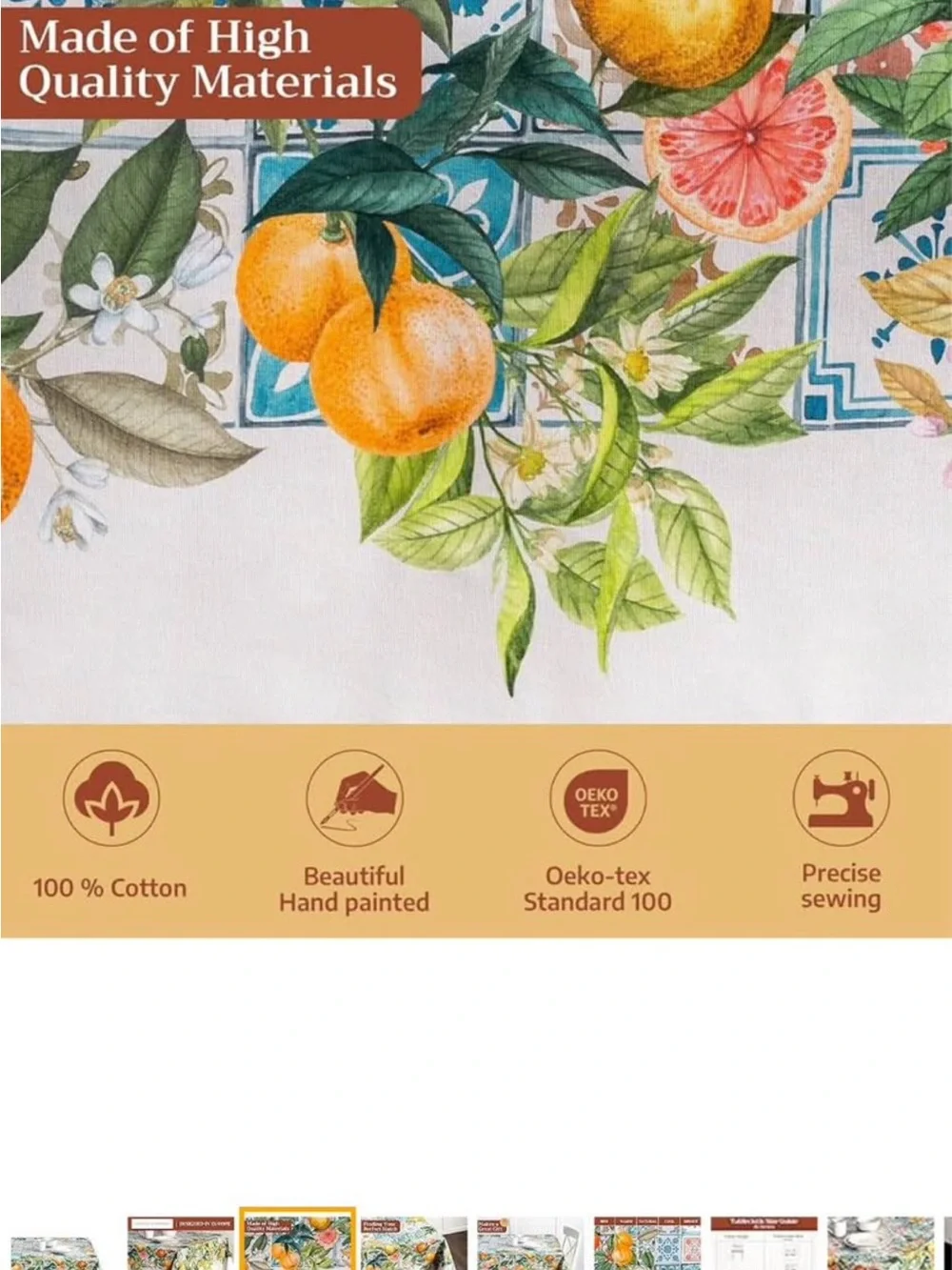 Maison d' Hermine Table Cloth Rectangle Table 100% Cotton 70 x 108 In Tablecloth